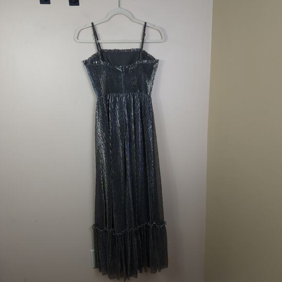 Dress The Population Metallic Liquid Fit and Flare Dress Size S - Picture 6 of 11